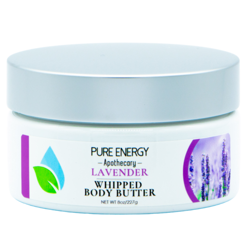 Jar of Pure Energy Apothecary Lavender Whipped Body Butter on a white background