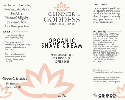Organic Shave Cream for Sensitive Skin | Aloe Vera & Coconut Oil