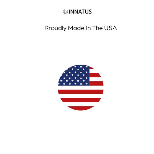 American flag design with 'Proudly Made In The USA' text and 'INNATUS' branding on a white background.