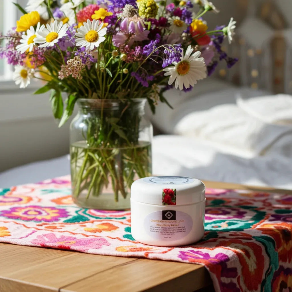 Organic Exfoliating Body Scrub with Bulgarian Rose – Anti-Acne, Brightening & Hydrating - Glowarua