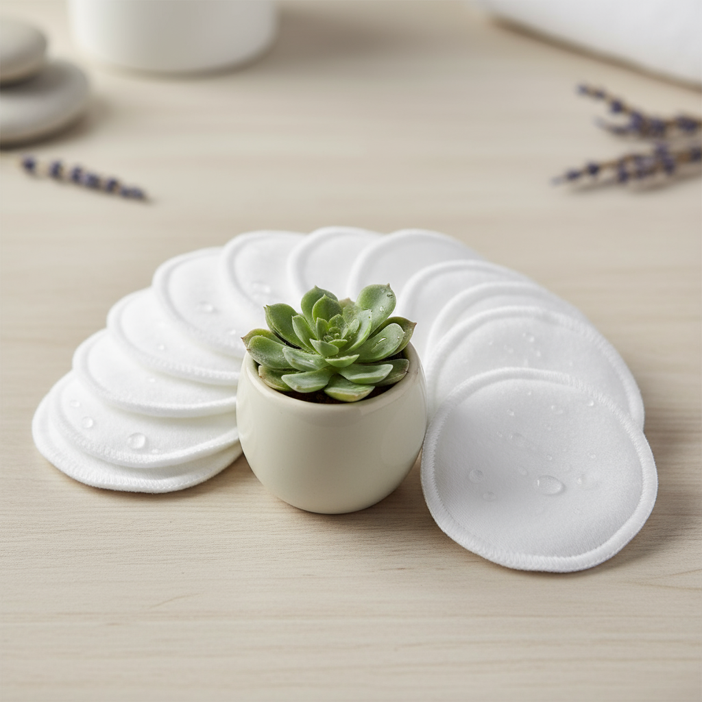 Reusable Bamboo Facial Pads (5-Pack) – Eco-Friendly Makeup Remover, Washable Zero-Waste Skincare Rounds