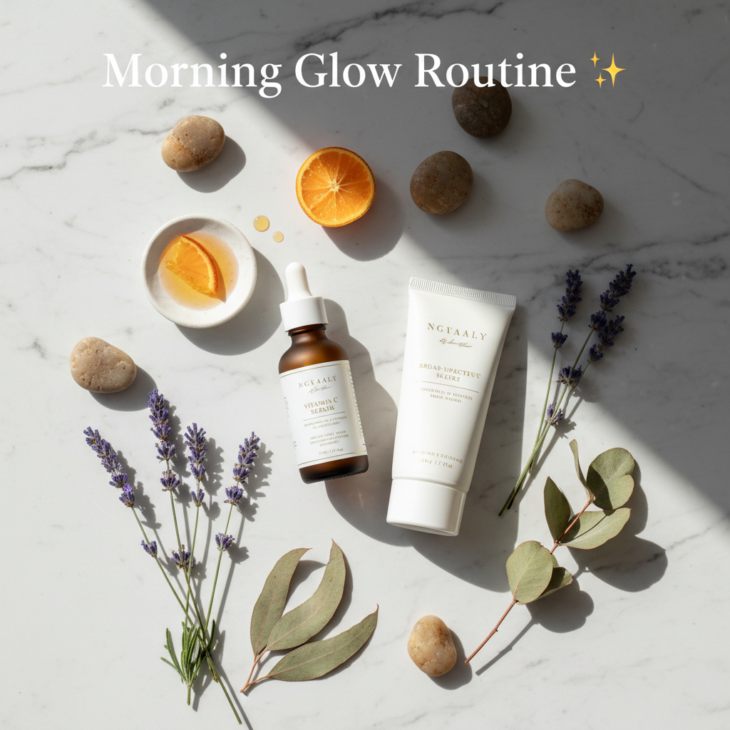 Morning Glow Routine – Vitamin C Serum and SPF Bundle by Glowarua