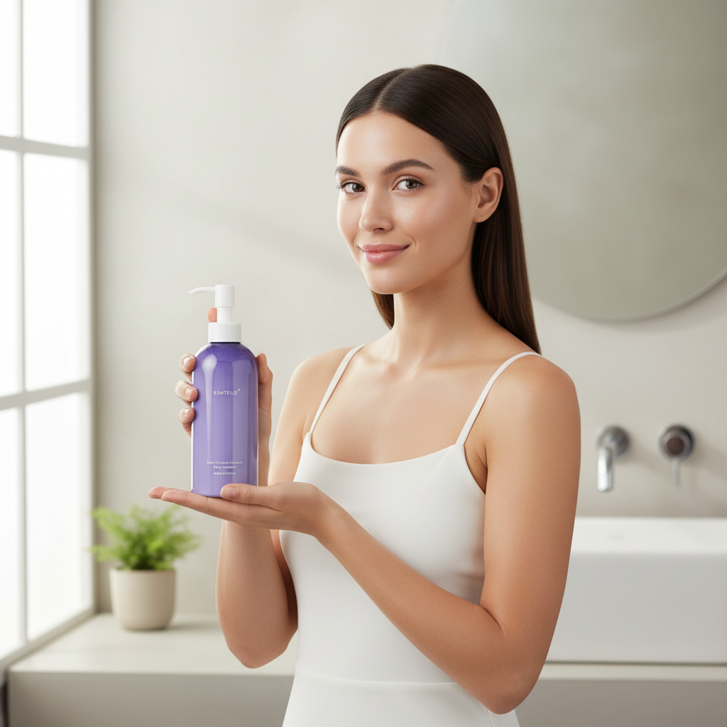  Lifestyle/model with bathroom setting