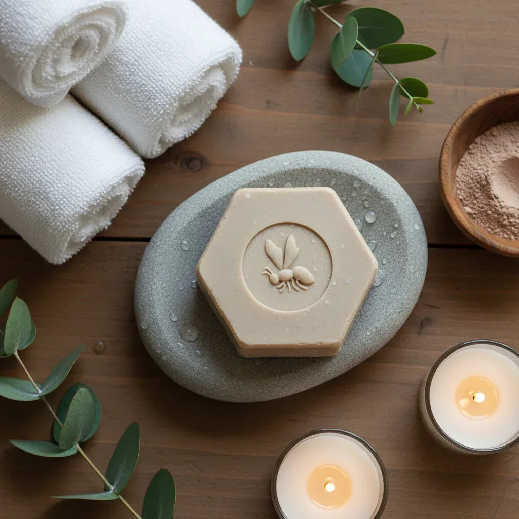 Organic Clay Facial Soap Bar - Detoxifying Natural Face Cleanser with Kaolin & French Clay - Glowarua