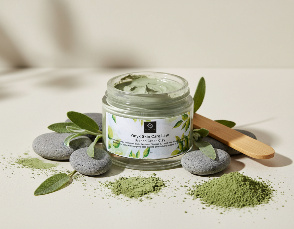 Organic French Green Clay Face Mask – Deep Pore Detox, Oil Control & Skin Purifying Treatment