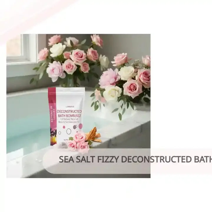 Sea Salt Fizzy deconstructed Bathing in Luxury Bath Bomb - Glowarua