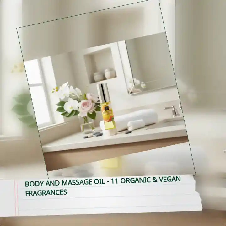 BODY AND MASSAGE OIL - 11 ORGANIC &amp; VEGAN FRAGRANCES by@Outfy