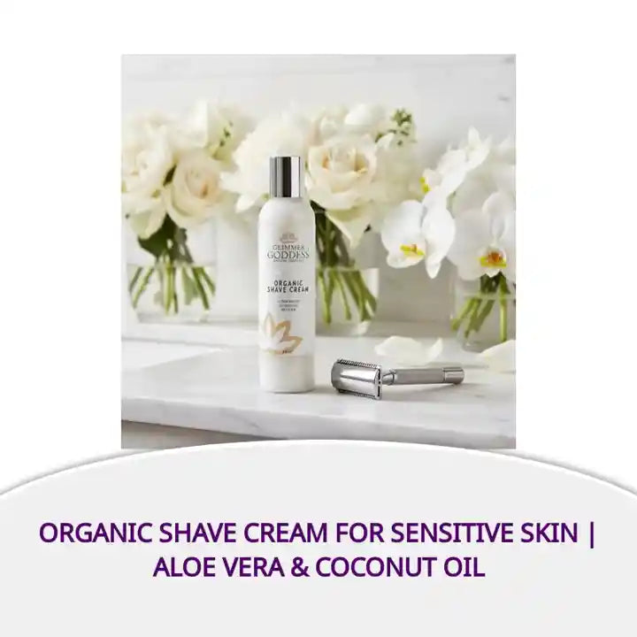 Organic Shave Cream for Sensitive Skin | Aloe Vera &amp; Coconut Oil by@Outfy
