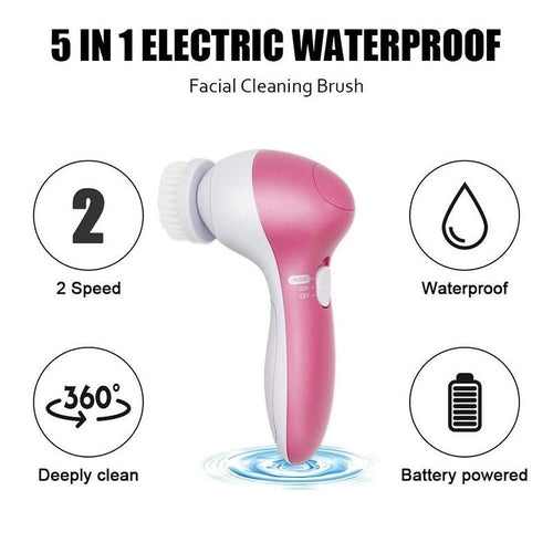 “5-in-1 Facial Cleansing & Massage Brush Set – Exfoliate, Smooth & Reduce Fine Lines”