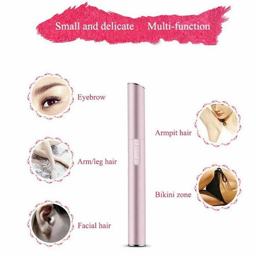 Portable Electric Eyebrow & Facial Hair Epilator – Precision Trimmer for Smooth, Painless Hair Removal