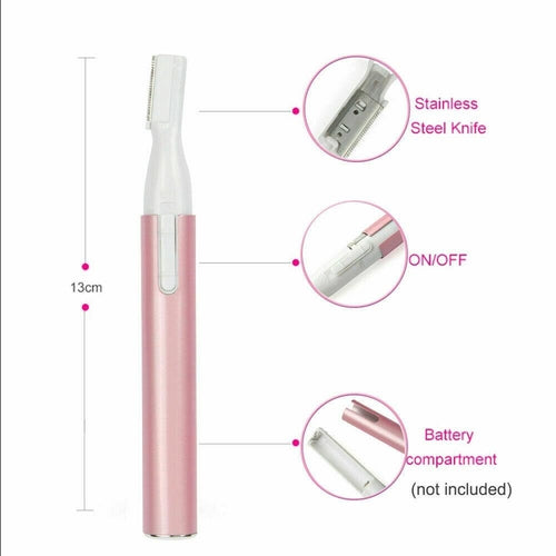 Portable Electric Eyebrow & Facial Hair Epilator – Precision Trimmer for Smooth, Painless Hair Removal
