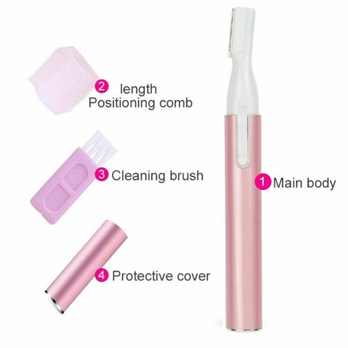 Portable Electric Eyebrow & Facial Hair Epilator – Precision Trimmer for Smooth, Painless Hair Removal