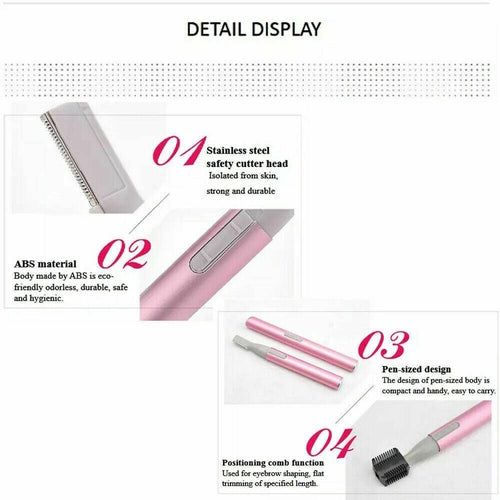 Portable Electric Eyebrow & Facial Hair Epilator – Precision Trimmer for Smooth, Painless Hair Removal