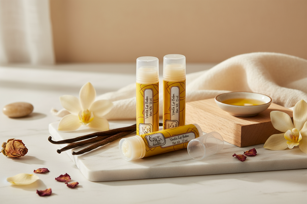 The Vanilla Kiss Balm — Soft Lips, Sweet Mood.